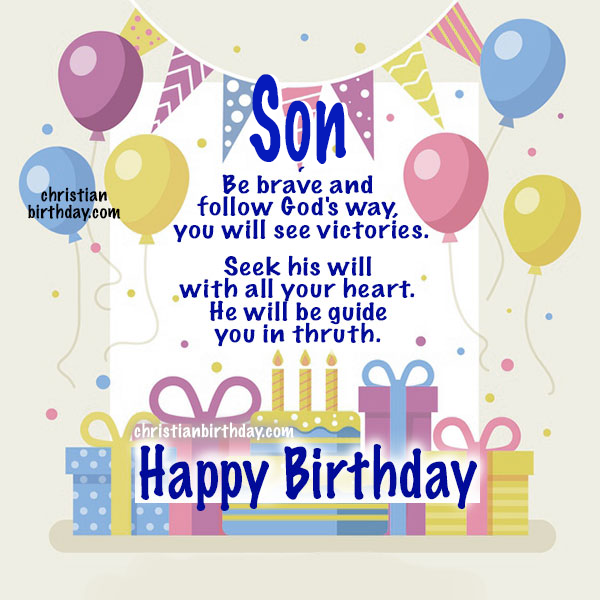 Religious Birthday Quotes for my Son. Happy Birthday Christian Phrases