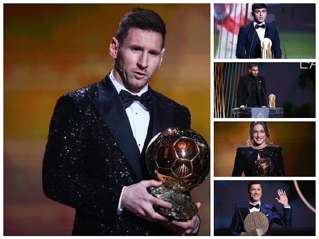 2021 Ballon d'Or: Messi, Lewandowski, Alexia Putellas, Donnarumma, Pedri win in different Categories