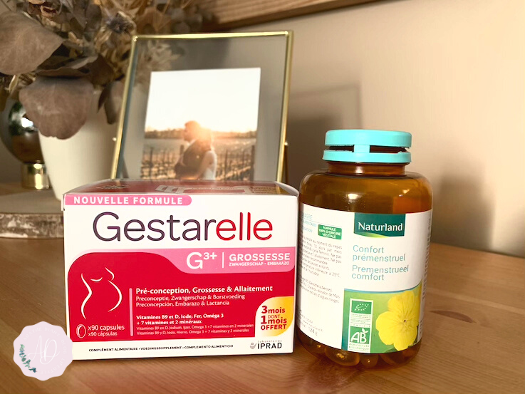 Les vitamines de grossesse Gestarelle 3G+ et l'huile d'onagre pour la fertilité.