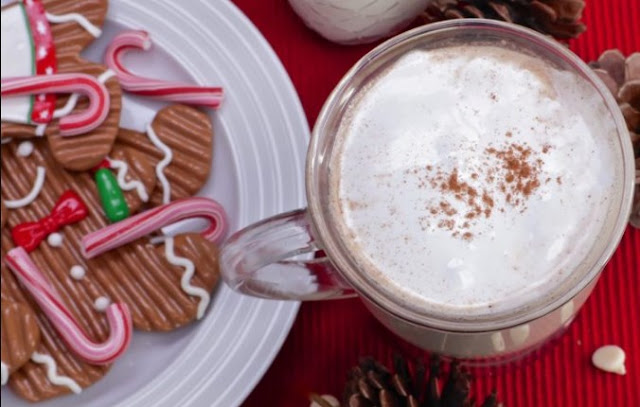 Slow Cooker Gingerbread Hot Chocolate #warm #drinks