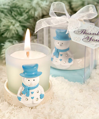 Snowflakes Candles Favors