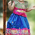 Sky Blue Silk Kids Lehenga 