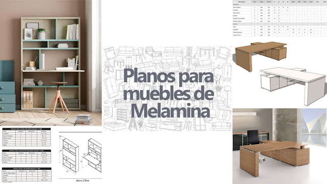 planos gratutitos con diagramas para la construccion de muebles con tableros de melamina