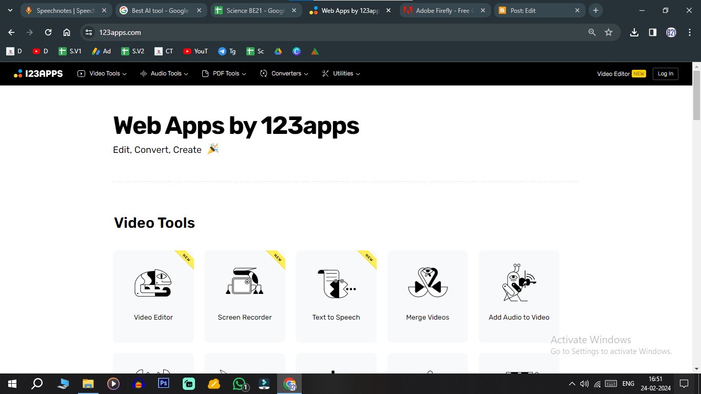 Web Apps by 123apps - Edit, Convert, Create