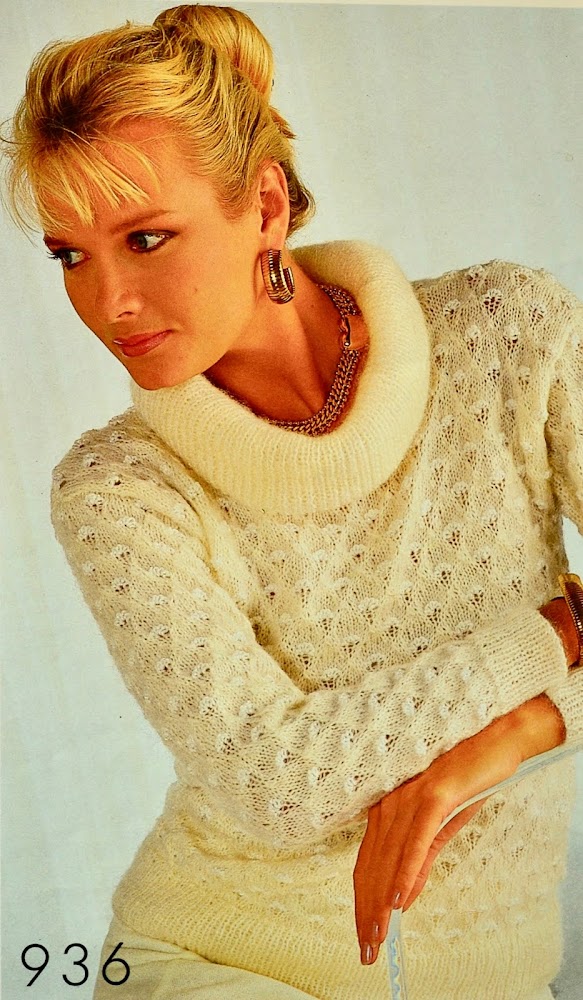 Vintage 1980s Wendy Lady's Sweater Knitting Pattern No 936