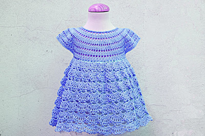 9 - Crochet IMAGEN Vestido rosa de abanicos a ganchillo Majovel Crochet