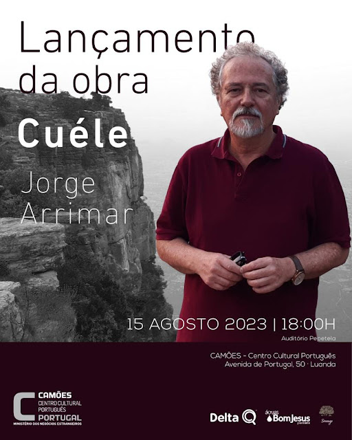 Cartaz alusivo ao Lançamento da obra "Cuéle" de Jorge Arrimar, no CCP Luanda.