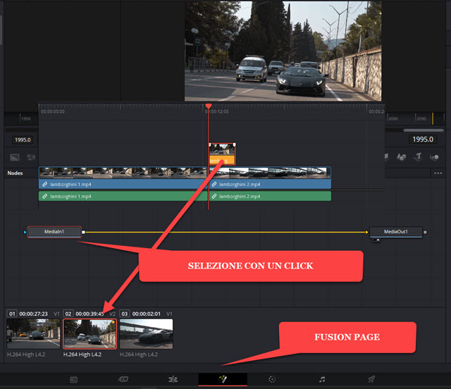 fusion page in davinci resolve
