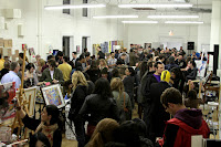 Artists on the Lam's 2012 interactive art show I CAN DO THAT opening night crowd, created and curated by Jenny Lam, Chicago