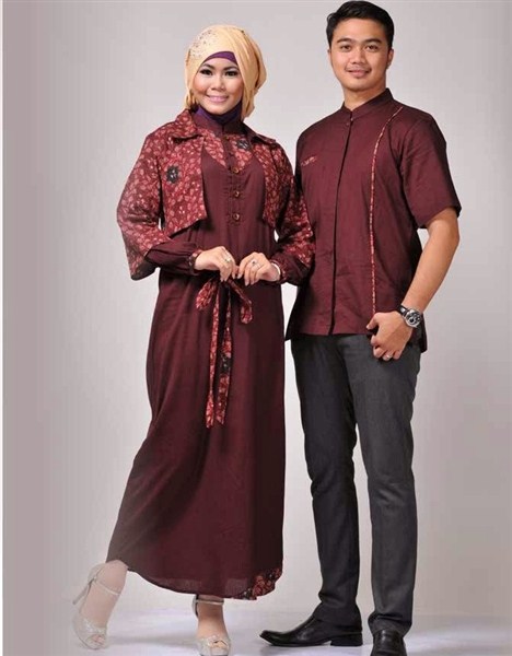 Trend model baju muslim batik sarimbit couple keluarga terbaru 2017/2018