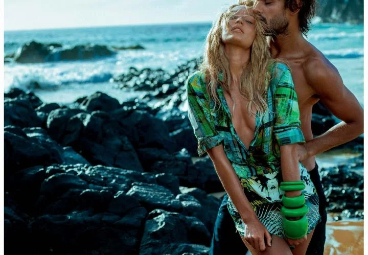 Candice Swanepoel and Marlon Teixeira are seductive for the Osmoze Jeans S/S 2015 Campaign