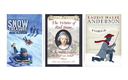 Image of Forge, Snow Treasure, and Winter of Red Snow in Pin image for 15 Winter Themed Novels for Upper Elementary