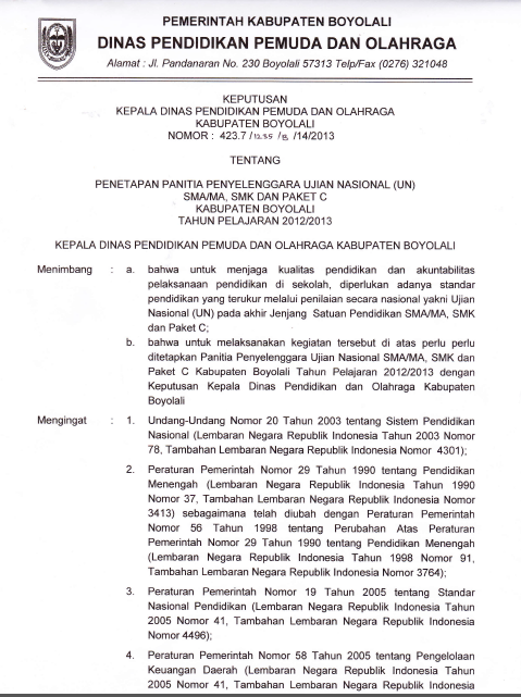 INFO SMA SMK KABUPATEN BOYOLALI: PERSYARATAN USUL 