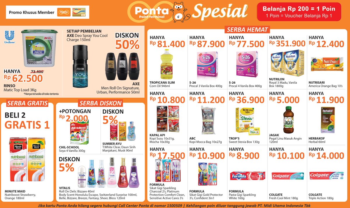 Alfamidi - Promo Serba Gratis & Diskon di Spesial Pakai Ponta