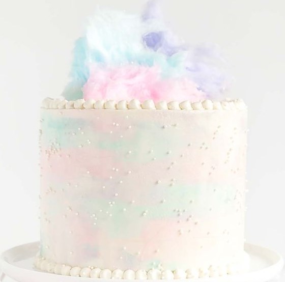 COTTON CANDY CAKE #birthdaycake #desserts