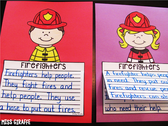 Firefighters writing activities and other great fire safety week ideas for literacy