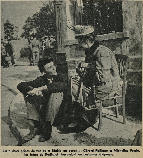 Cinémonde (22 octobre 1946) : tournage du "Diable au corps"