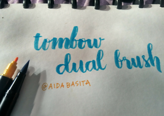 Kuas Tombow Dual Brush dan Hasil Handlettering