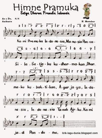  Lirik  Lagu Mars  Pramuka  dan Hymne Pramuka  Lirik  Lagu Dunia
