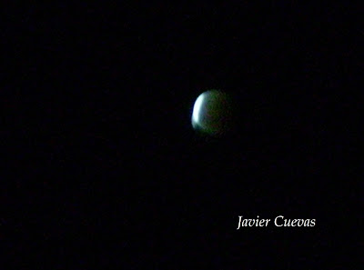 Eclipse de luna. Fotografía tomada en el puerto del Palo. Grupo Ultramar Acuarelistas