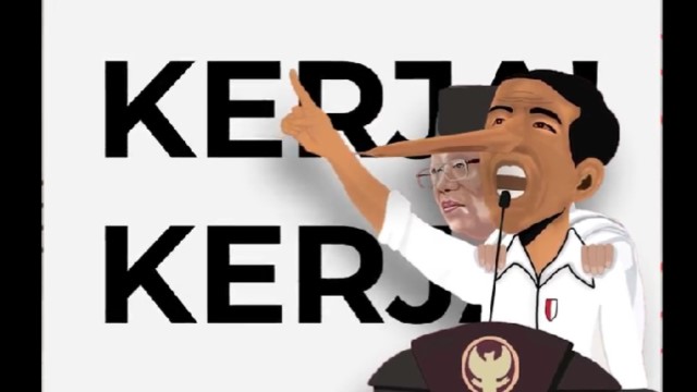 Gambar Jokowi dengan Hidung Pinokio, BEM UI: Kerja Kerja Tapi Sia-Sia...