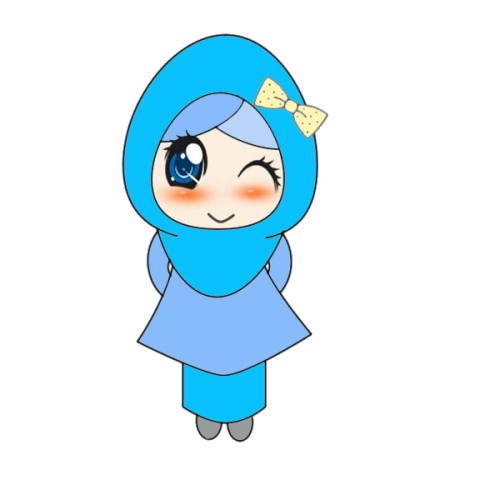 Cute Muslimah  Doodle Girl Winks at You YuliaaargH 