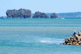 fishing, ocean, rocks, fisherman