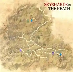 The Reach Skyshards Map,Elder Scrolls Online