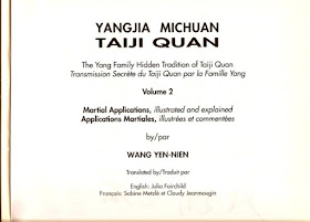 Yangjia Michuan Taiji Quan, par Wang Yen-Nien volume 1