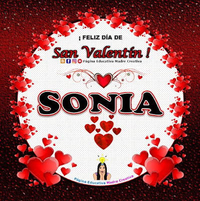 Feliz Día de San Valentín - Nombre Sonia