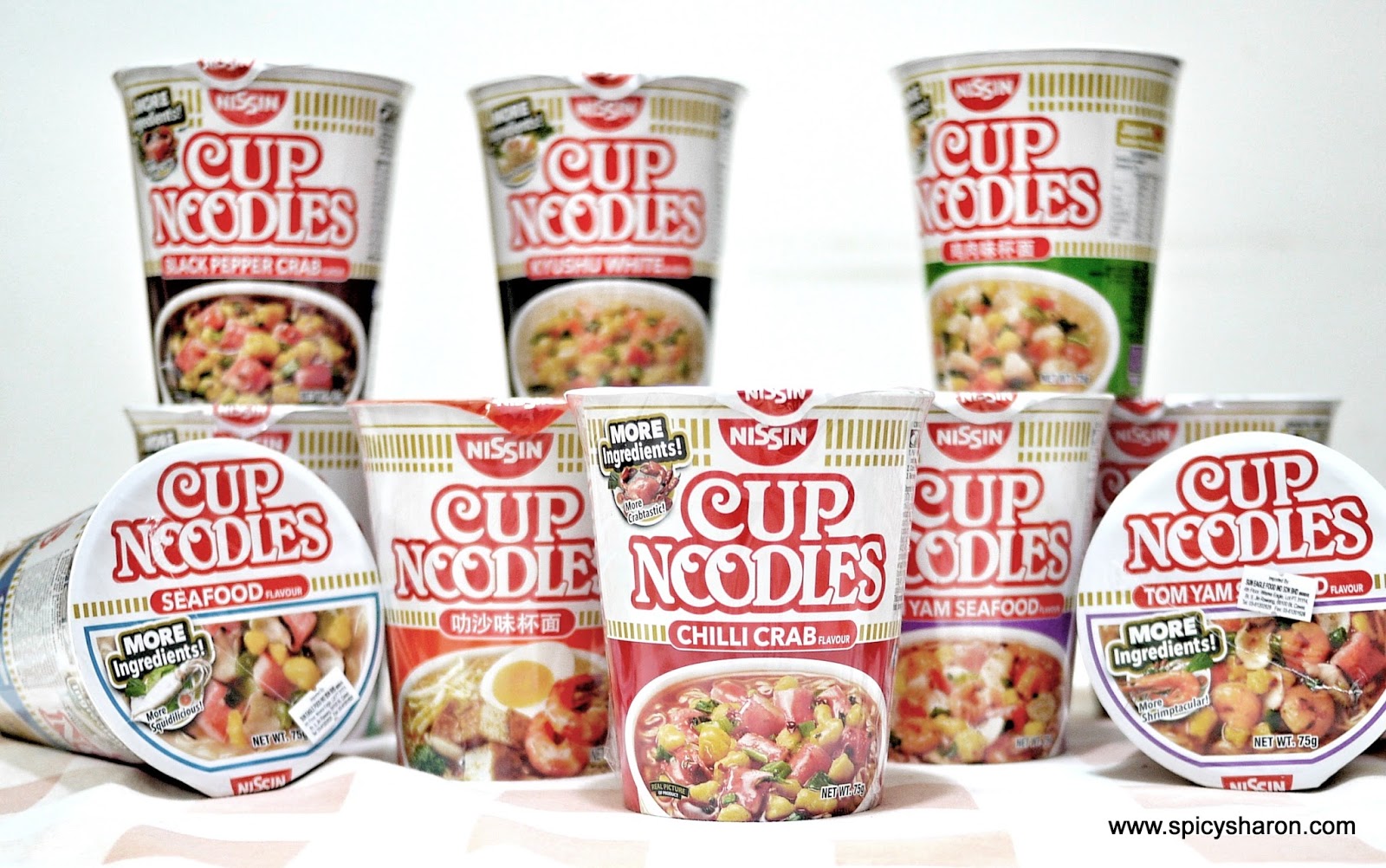 All Slurps On The 10 Nissin Cup Noodles Flavours Spicy Sharon A Malaysian Lifestyle And Food Blog