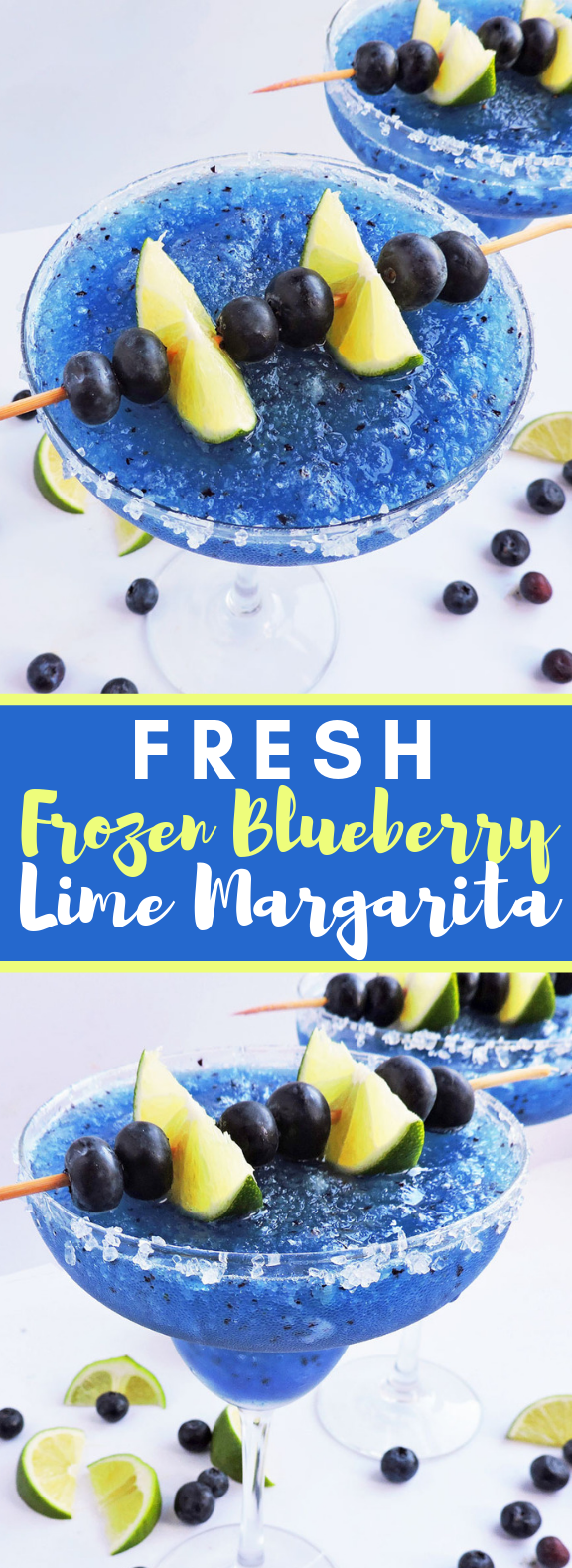 Fresh Frozen Blueberry Lime Margarita #drinks #cocktails