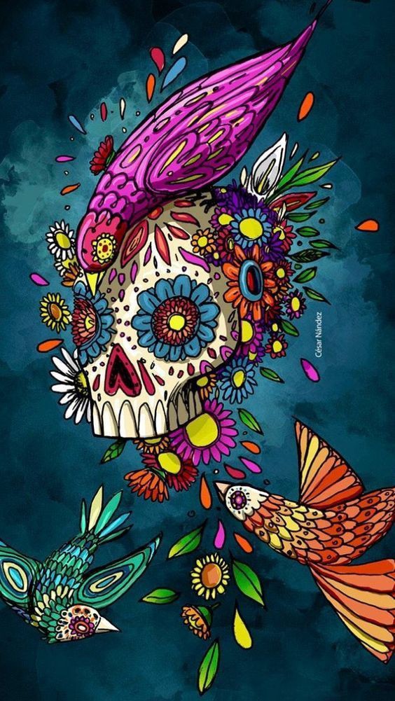 mexican skull artwork