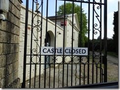 Castle Closed - but the gate was open at Highclere Castle famous for filming TV show Downton Abbey