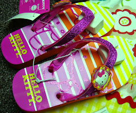 Hello Kitty Themed Operation Christmas Child Shoe Box Gift flip flops