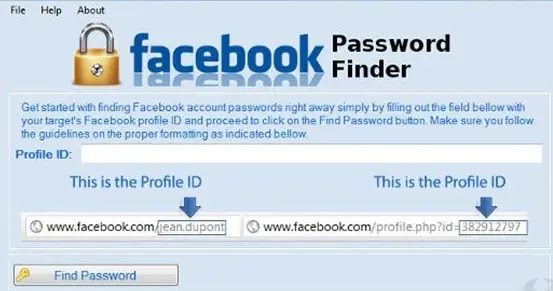 PassFinder aplikasi lupa kata sandi facebook