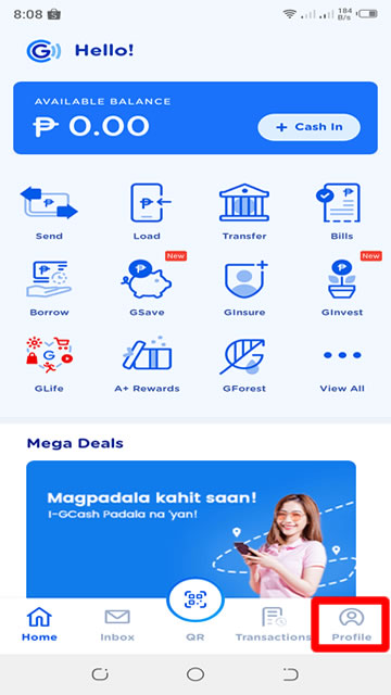 profile icon gcash