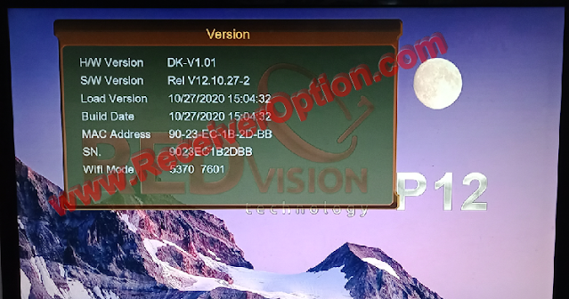 REDVISION P12 HD RECEIVER NEW SOFTWARE 27 OCTOBER 2020