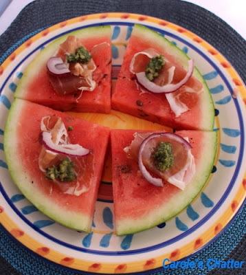 Watermelon "pizza" by Carole's Chatter