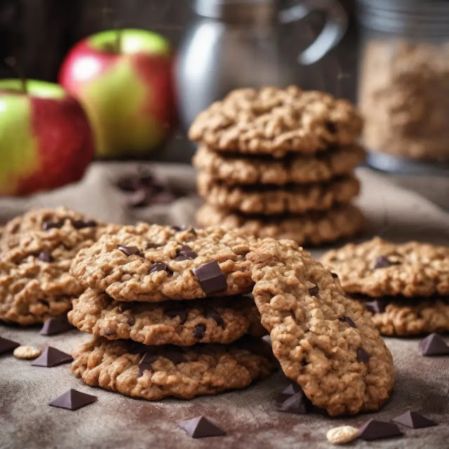 Discover Oatmeal Cookies with Chocolate and Apple