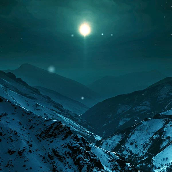 Night Sky Moon Mountains Wallpaper Engine