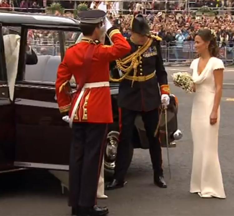 A screen shot with a glimpse of Kate's shoes visible From Kate Middleton's