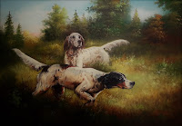 Собаки на поляне, картина