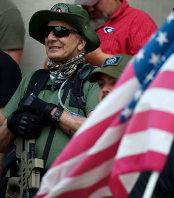 Gun rights activists rallied at state capitols across the United States carrying various firearms- rifles, handguns, placards, banners... protesting the demands for tougher gun laws following the February school shooting in Parkland, Florida, that killed 17.  One group, National Constitutional Coalition of Patriotic Americans, says organizers have permits to rally in 45 states and encouraged supporters to bring unloaded rifles in states where it’s legal.