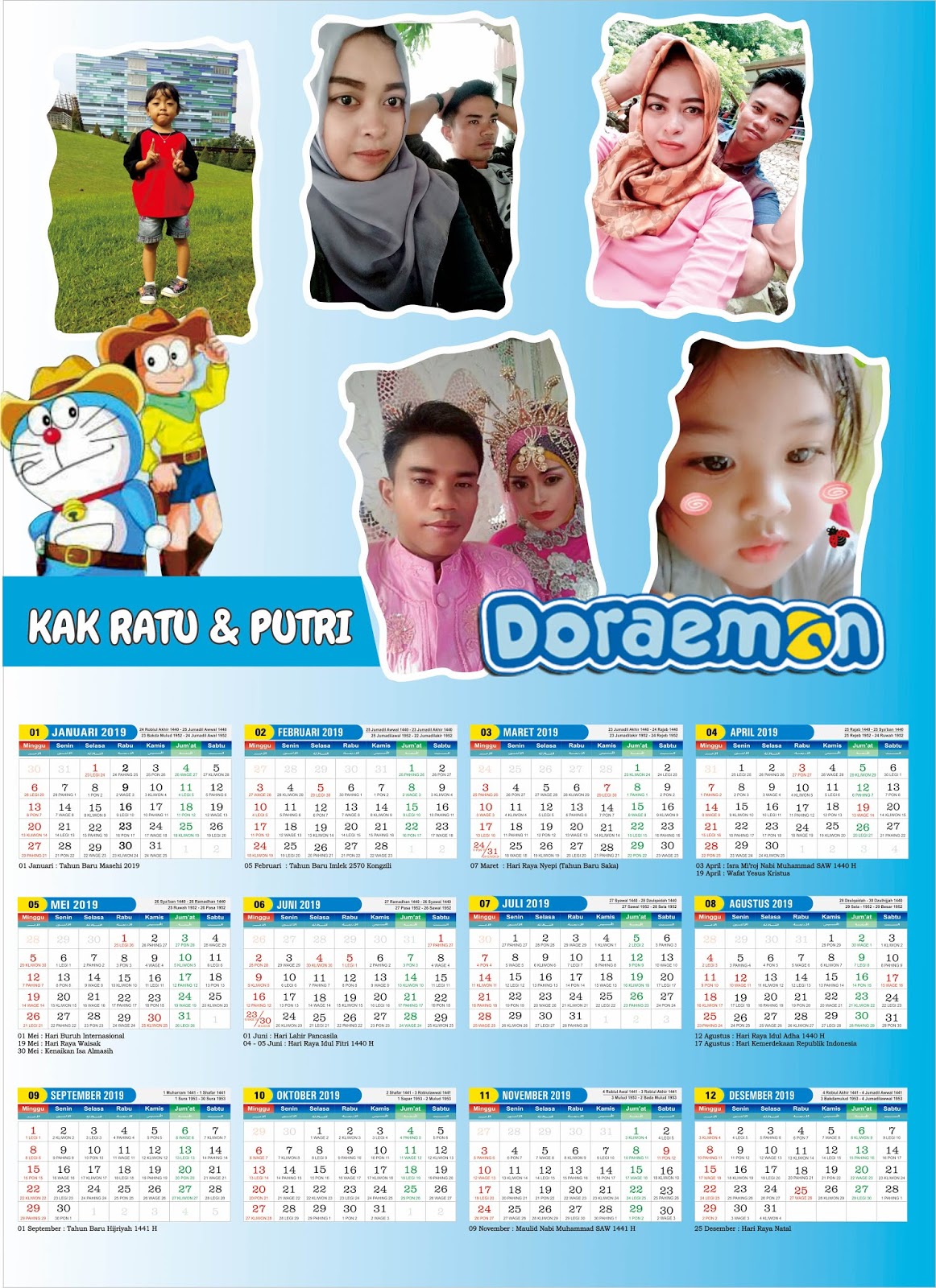 Kalender 2019 Karakter Doraemon Budenk Pictures