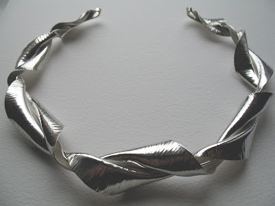 © Fold formed silver neckpiece