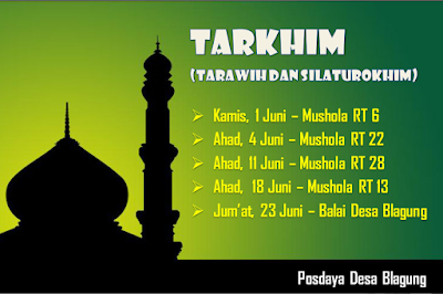 Jadwal Tarkhim Desa Blagung 1438 H