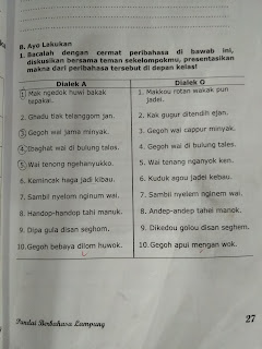 Pembelajaran Bahasa Lampung Kelas 6d 4a 4e