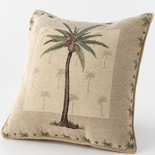 affordable palm tree tropical pillow