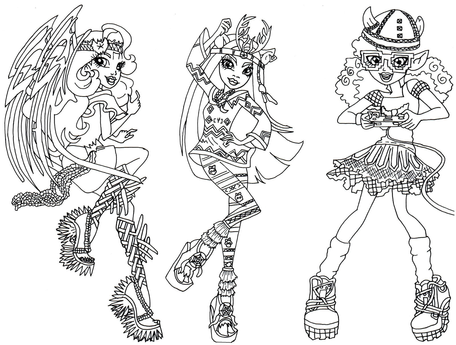Brand Boo Students Monster High Coloring Page